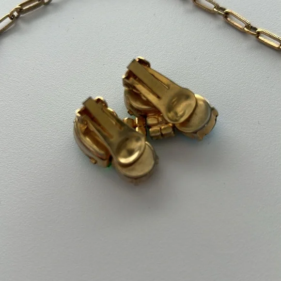 Vintage 1950s Coro Aurora Borealis AB Crystal Earrings and Necklace Set - Picture 4 of 7